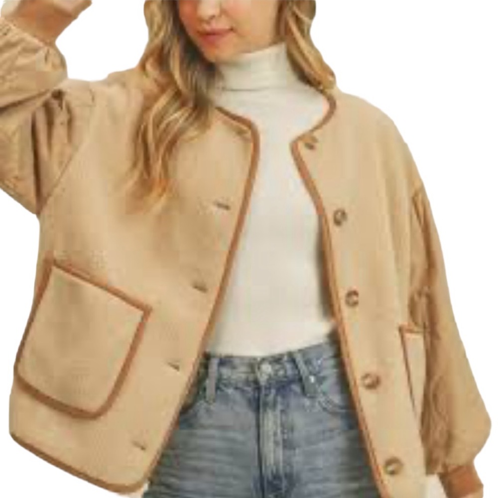 Paper Crane Quilted Sleeves Jacket NWT